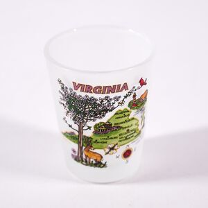 Virginia State Deer Cardinal Tree Shot Glass Drinking Cup Drinkware Barware